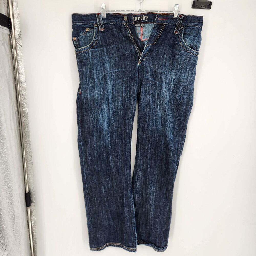 Monarchy‎ Men's Size 36 Embroidered Straight Jeans